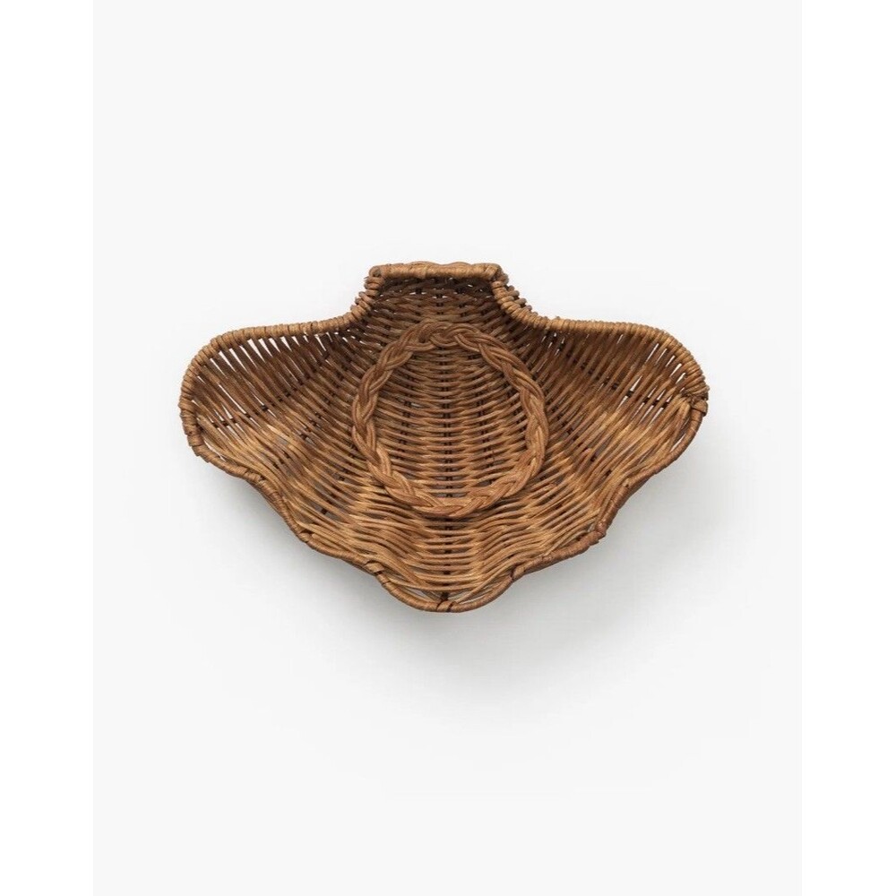 McGee & Co Concha Dish 6" Handwoven from Caramel Rattan Sharland England